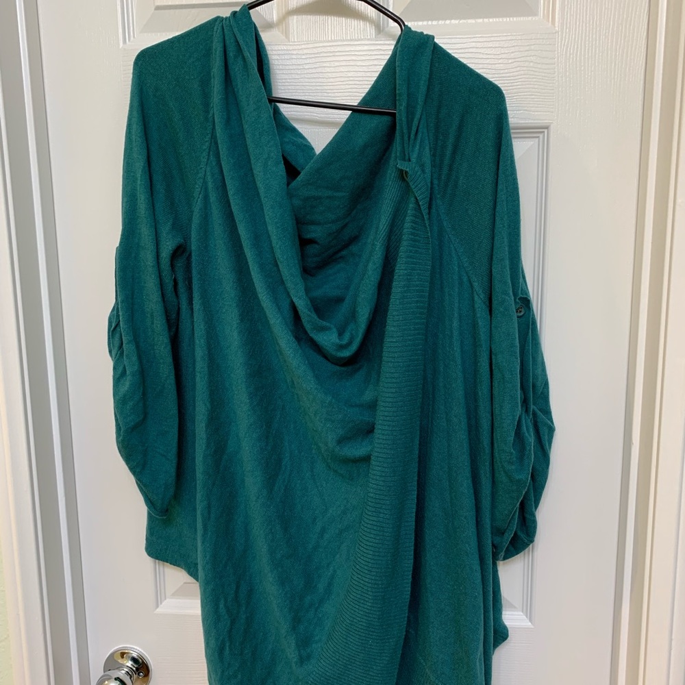 Comfy Wrap Sweater with Button